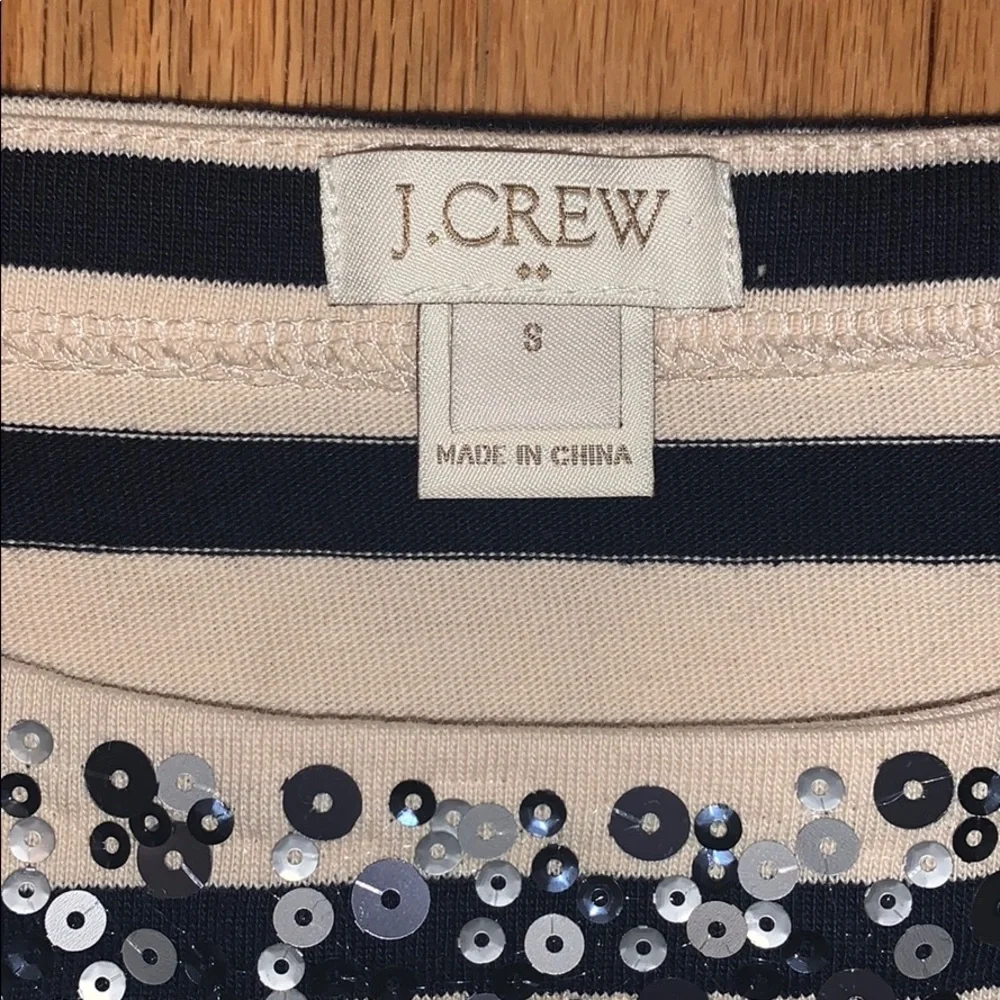 J. Crew NWOT❗️Sequin Striped Top